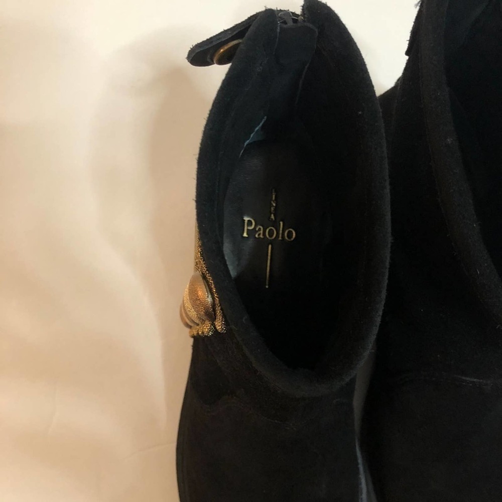 𝅺LINEA Paolo Suede Tanzi Bootie 7.5 New Without Box - Picture 4 of 12